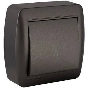 Comparateur de prix : Solera - Bouton poussoir lumineux en saillie - Noir graphite