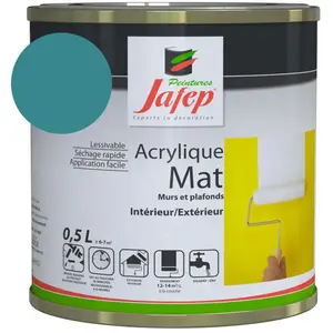 Comparateur de prix : Jafep - Peinture acrylique Turquoise mat 0,5l