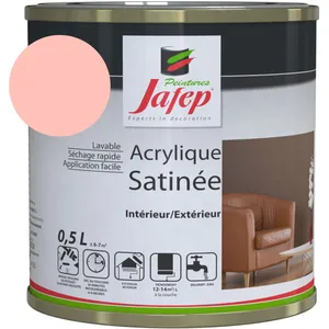 Peinture acrylique satinée pêche Jafep 0,5 L pas cher