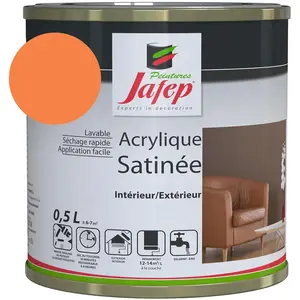 Jafep - Peinture acrylique satinée rose 0,5l 0,5 l 0,5 l pas cher