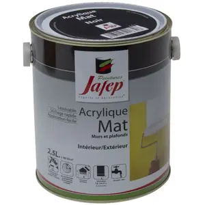 Comparateur de prix : Peinture acrylique mat noir Jafep 2,5 L