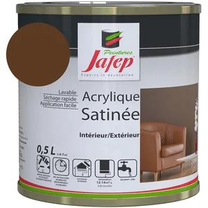 Comparateur de prix : JAFEP Peinture acrylique satinée chocolat 0,5l 0,5 L