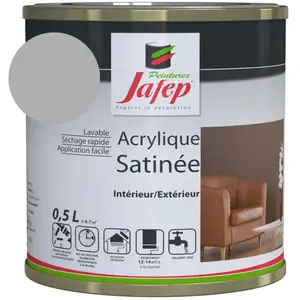 Jafep - Peinture acrylique satinée gris acier 0,5l