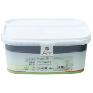 Comparateur de prix : Peinture mur et plafond satinée citron vert  2,5L  Jafep