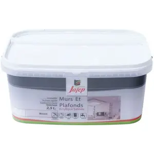 Comparateur de prix : Peinture mur et plafond satinée - Jafep - Mauve - 2,5L - Intérieur - Acrylique