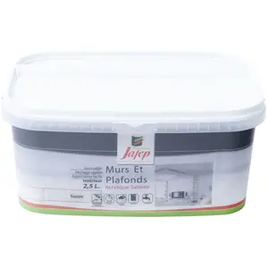 Peinture mur et plafond satinée taupe - Jafep - 2,5L - Marron - Satiné - MonocoucheVendu paramazon