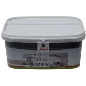 Comparateur de prix : Peinture mur et plafond satinée gris béton 2,5L Jafep