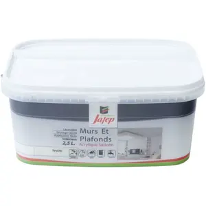 Comparateur de prix : Peinture mur et plafond satinée - Jafep - Ivoire - 2,5L - Intérieur - Haute résistance