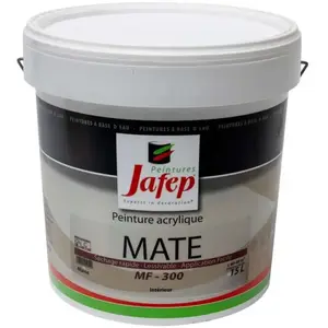 Jafep - Peinture acrylique mate blanc MF-300 15 l pas cher