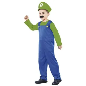 Comparateur de prix : Déguisement plombier luigi enfant 7-9 ans (combinaison + casquette)
