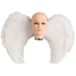 Comparateur de prix : Paire d'Ailes à Plumes Blanches - 65 x 50 cm