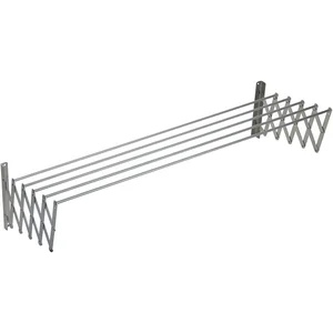 Comparateur de prix : Sauvic 90833 Séchoir à Linge Extensible Aluminium 110 x 13,5 x 26,5 cm