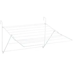 Comparateur de prix : SAUVIC Séchoir à linge de balcon extensible plastifié - Blanc