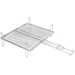 Comparateur de prix : Grille de Barbecue pour Poissons Sauvic Zinc (30 x 35 cm)