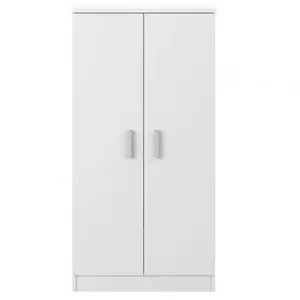 Comparateur de prix : LOUNGITUDE Armoire à chaussures 2 portes (30 Paires) L55 cm x H108cm - Blanc