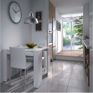 Comparateur de prix : 13Casa Loungitude - Table à manger extensible L51/237 cm - Blanc brillant
