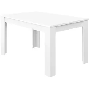LOUNGITUDE Table repas " Kenda " - extensible - 140/190 x 90 x 78 cm - Blanc brillant TUVendu pardarty