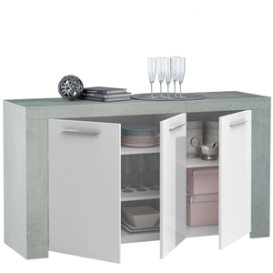 Comparateur de prix : LOUNGITUDE Buffet WENDY 3 portes L144cm - 144 x 42 x 80 cm - Usinestreet