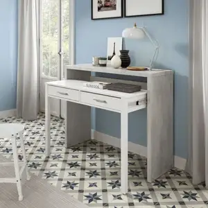 Comparateur de prix : LOUNGITUDE Bureau extensible CLEA 2 tiroirs L99cm - 99 x 36 x 88 cm - Usinestreet
