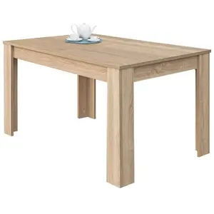 Habitdesign LOUNGITUDE - Table à Manger Extensible L140/190 cm - Chêne Clair