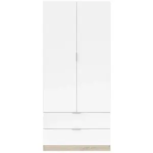 Comparateur de prix : Habitdesign Armoire 2 portes et 2 tiroirs nordik 52 cm Multicolor