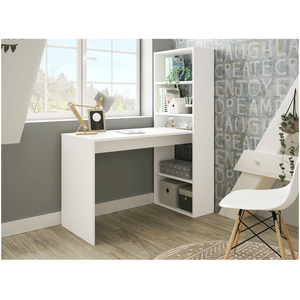LOUNGITUDE Hogar24 - calicosy - Bureau réversible avec étagère de rangement - L120 cm pas cher