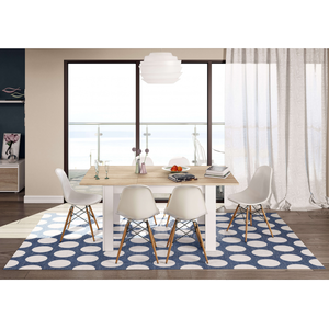 Comparateur de prix : Loungitude - Table à manger THEA extensible L140-190cm - Blanc et bois TU