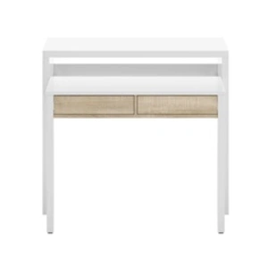 Comparateur de prix : LOUNGITUDE Bureau extensible CLEA 2 tiroirs L99cm - 99 x 36 x 88 cm - Usinestreet