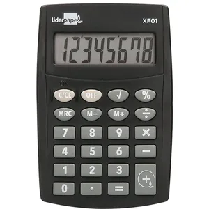 Liderpapel Calculatrice leaderpapier poche xf01 8 chiffres piles couleur noir 99x64x9 mm pas cher