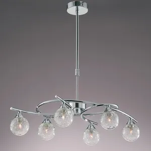 CRISTALRECORD Plafonnier 6 lumières lotto cromo cr 046-2195-6-016 pas cher