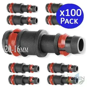 SUINGA Lot de 100 Embout cannelé 20-16mm avec anneau de sécutité. Racc... pas cher