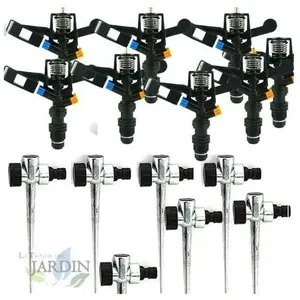 15 x Arroseur agricole d'arrosage circulaire 1/2'', portée 7-13m + Sup...Vendu paramazon