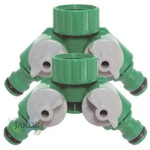 Suinga - Lot de 2 Distributeur d'eau pour robinet avec filetage de 26,5 mm (g 3/4'') pour une connexion simultanée de deux périphériquesVendu paramazon