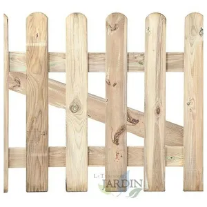 SUINGA Porte en bois classique jardin 120 x 100 cm, en bois traité pou... pas cher