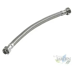 SUINGA Tuyau blindé flexible avec écrou raccord 30cm, 1/2'' femelle - ...