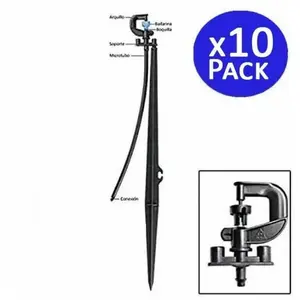 Suinga - Lot de 10 Micro arroseur d'irrigation 360º avec piquet de 40cmVendu paramazon