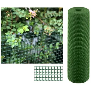 Suinga - Maille plastique carré 1x1 cm, vert 1 x 25 m, clôture artificiel pour terrasses, balcons ou jardins pas cher