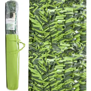 SUINGA Haie de Jardin Artificielle 2x3 m Clôture de Protection de Jardin à Feuilles bicolore larges avec Dissimulation à 95% pas cher