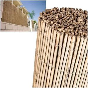 Suinga Canisse en bambou naturel entière 1 x 5 mètres, Occultation 95%, tiges de bambou naturelles pour terrasses et jardins pas cher