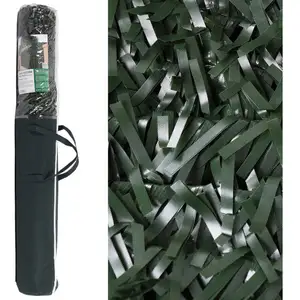 Haie de Jardin Artificielle 1x3 m Clôture de Protection de Jardin à Feuilles bicolore larges avec Dissimulation à 85%