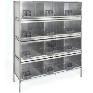 SUINGA Cage de 12 compartiments pour Pigeons, Oiseaux. Dotée de mangeoires, 1... pas cher