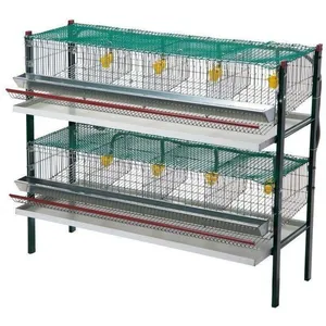 Cage à oiseaux galvanisé 8 départements, avec mangeoires et abreuvoirs, 105x47x90 cm