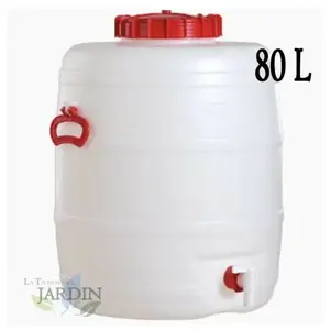Suinga Fût Bidon 80 litres en polyéthylène alimentaire pour liquides et boiss... pas cher
