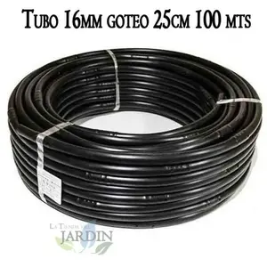 Suinga - Tuyau d'arrosage goutte à goutte 16mm à 25 cm noir, 100 mètres