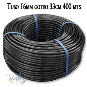 Tuyau d'arrosage goutte à goutte 16mm à 33 cm noir, 400 mètres Suinga pas cher