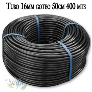 Tuyau d'arrosage goutte à goutte 16mm à 50 cm noir, 400 mètres Suinga