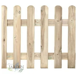 SUINGA Clôture en bois classique jardin 120 x 210 cm, en bois traité pour l'extérieur pas cher