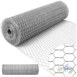 SUINGA Grillage à Poule 40mm 0,6x50 m. Galvanisé Maille Hexagonal Clot...
