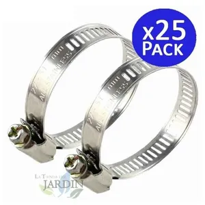 Lot de 25 Collier métal pour tuyaux 77mm. Recommandé pour les tuyaux plomberie