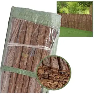 Suinga - Clôture en Écorce 150x300cm double, Bordure Jardin Panneau de... pas cher
